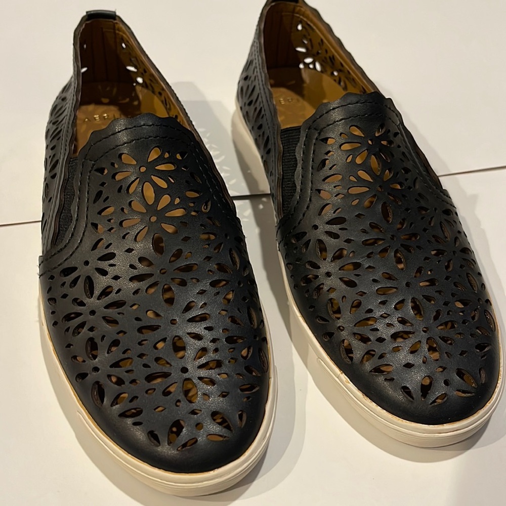 Black slip on sneakers